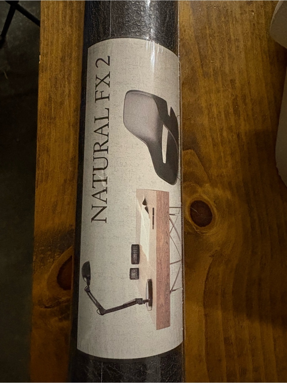 Natural FX2 Black Faux Leather Roll